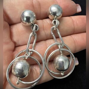 925 STERLING SILVER STATEMENT DANGLE EARRINGS